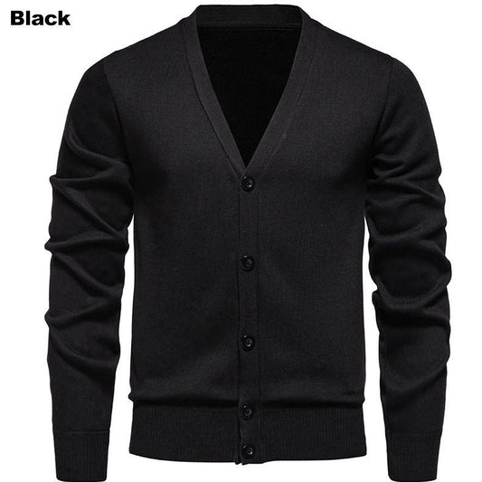 Herren Strickjacke V-Ausschnitt Bequem Knöpfe - IdealeKleiden