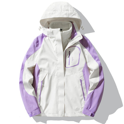 Wasserdichte Outdoor-Jacke mit abnehmbarem Fleece-Futter