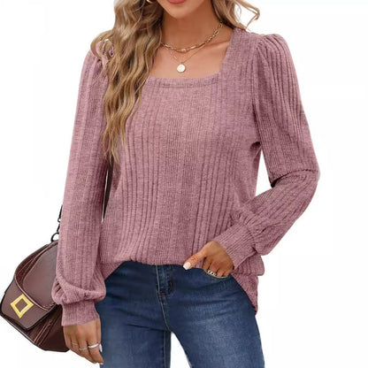 Modischer Damen Pullover Strukturiert Rippmuster - IdealeKleiden