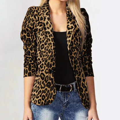 Damen Blazer Animal Print Trendy Kleidung