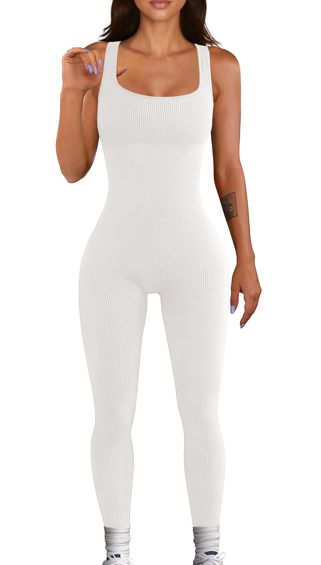 Damen Leggings-Overall Ripp-Design Trendy Elegant