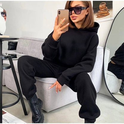 Damen Sweatshirt Hose Set Bequem Komfort Set