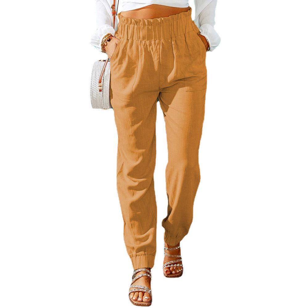 Damen Sommerhose Leicht Baumwolle Elastisch
