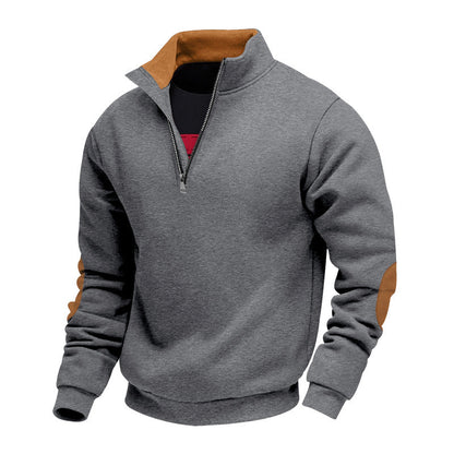 Herren Sweatshirt Stehkragen Elegantes Design