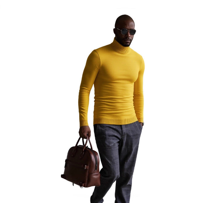 Herren Rollkragen Pullover Fein Strukturiert Elegantes Design - IdealeKleiden