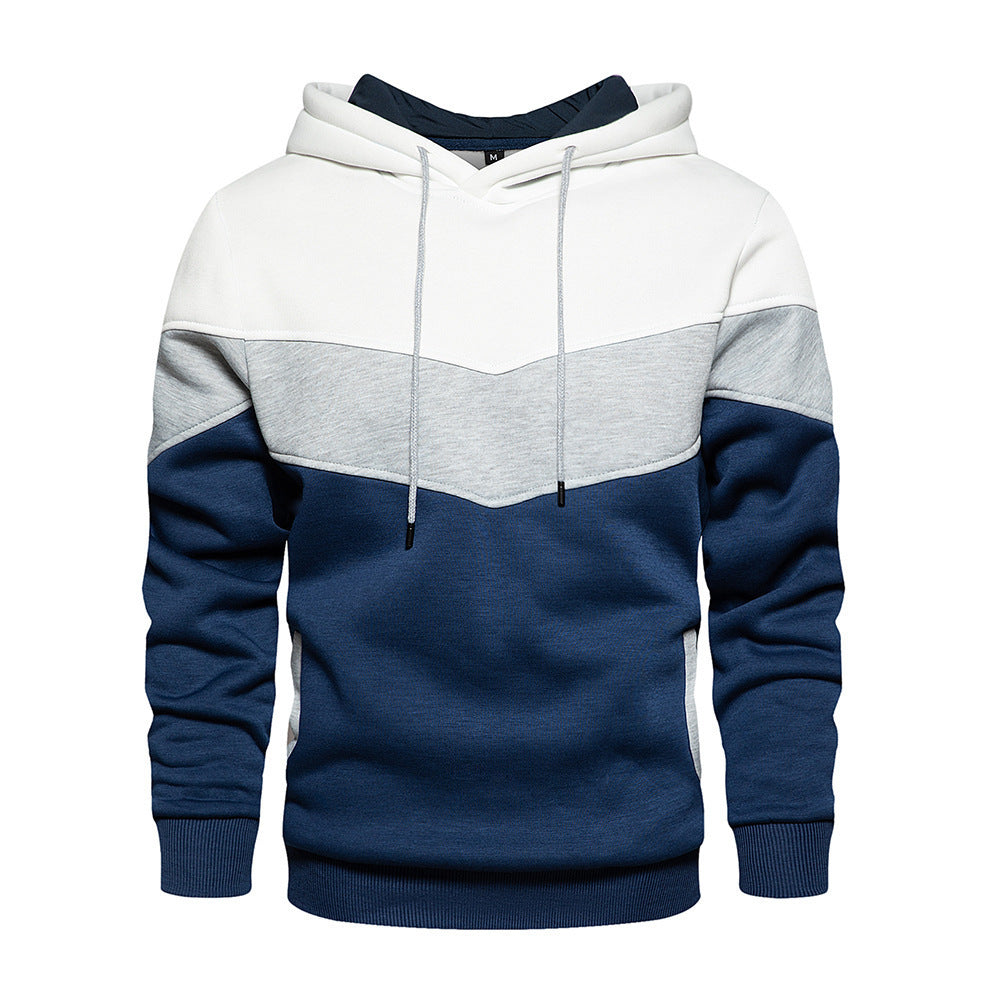 Herren Trendpullover Kapuze Geometrisches Muster