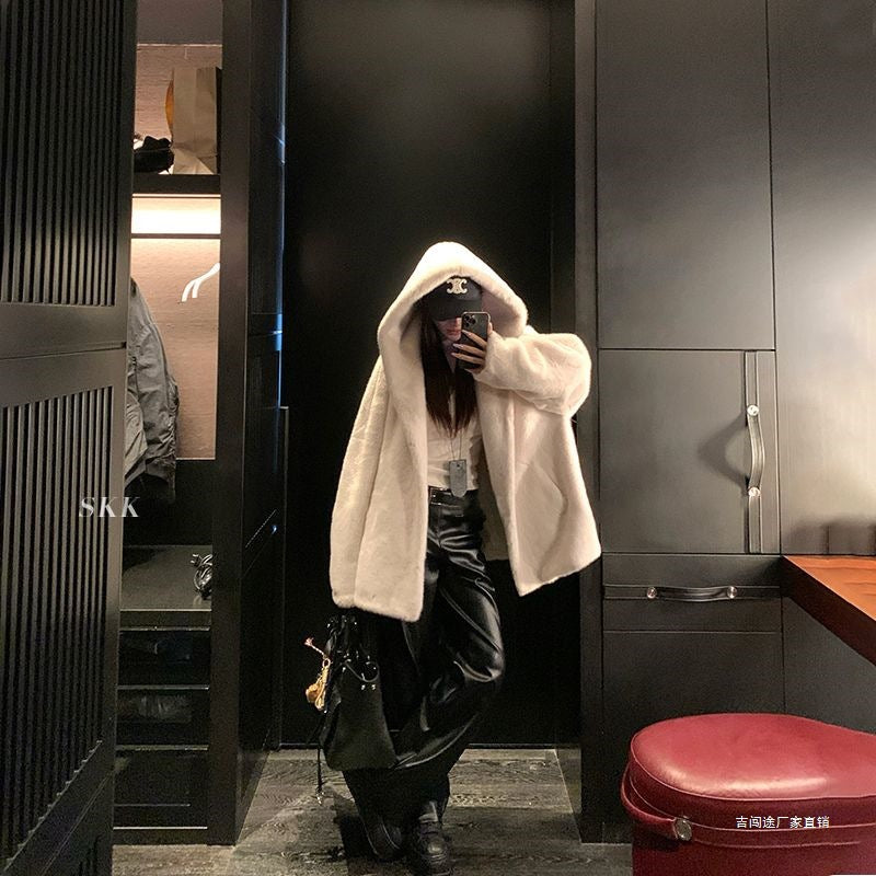 Weiche Oversized Damenpelzjacke Luxus Style - IdealeKleiden