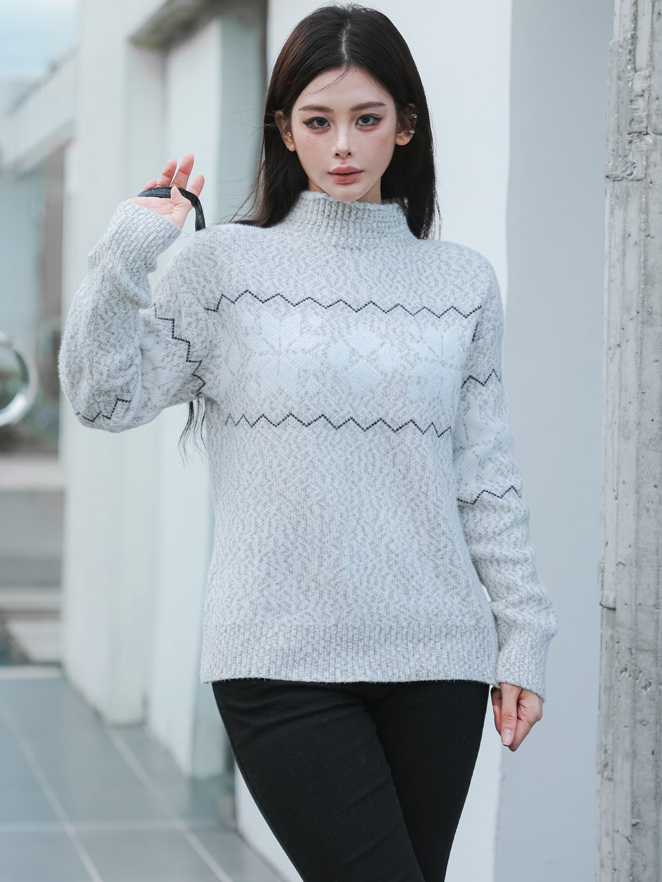 Damen Pullover Weich Winterlich Kuschelig