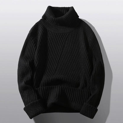 Damen Rollkragen Pullover Grobstrick Warm Elegantes Design