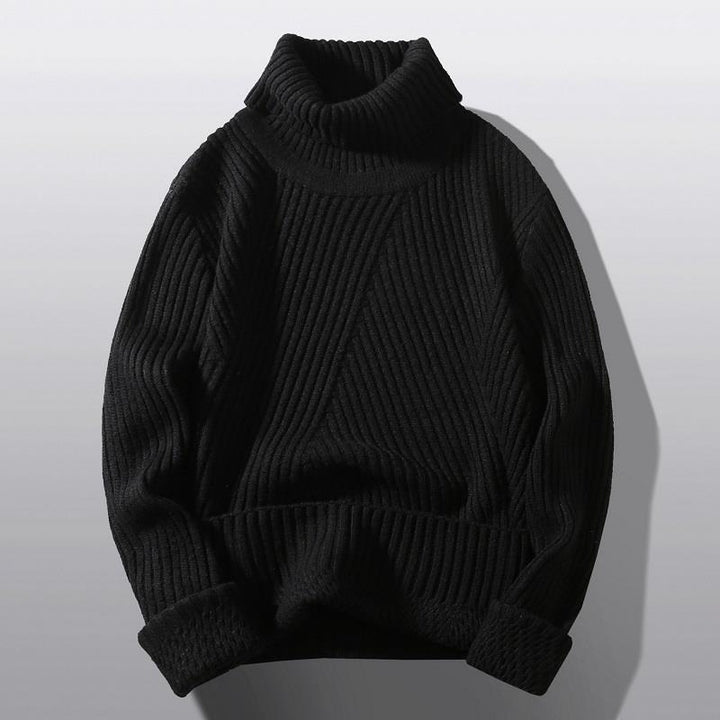 Damen Rollkragen Pullover Grobstrick Warm Elegantes Design