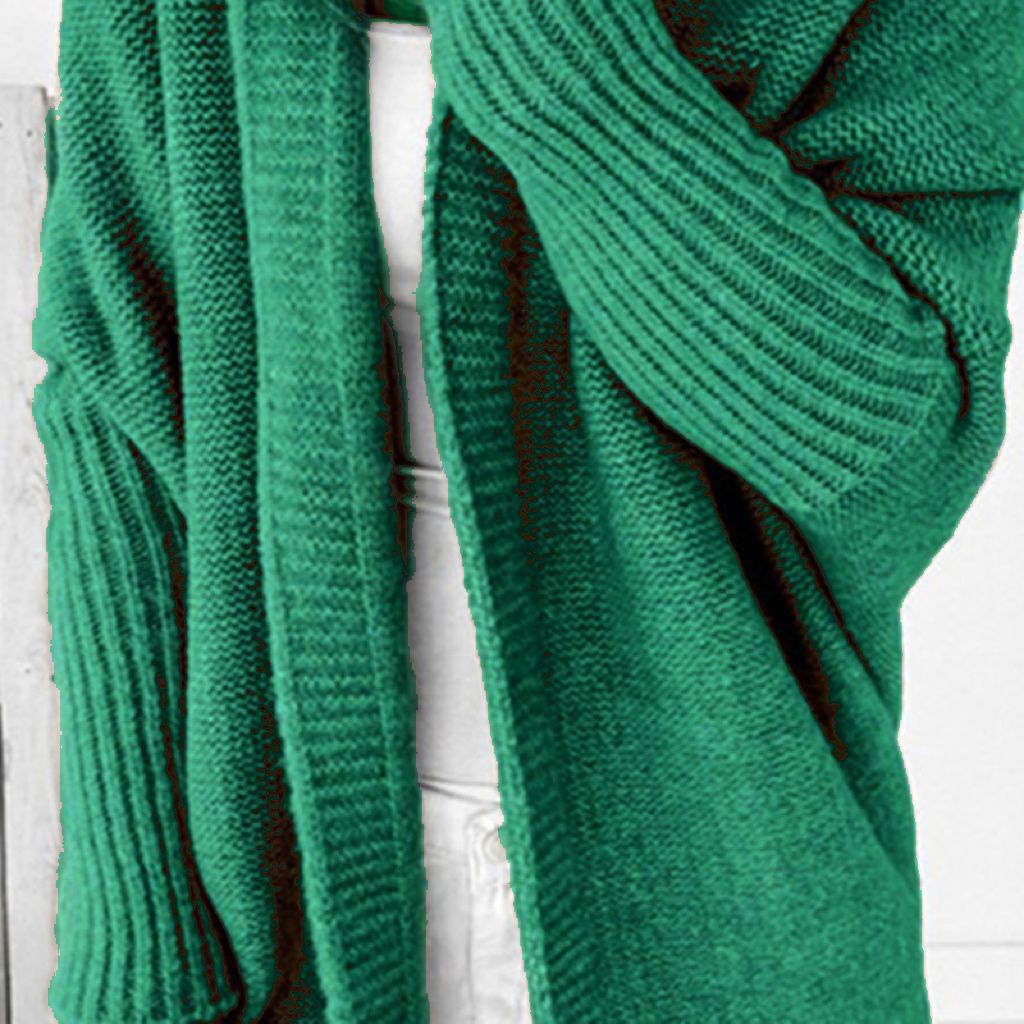 Damen Strickpullover Lässig Offen Vorne