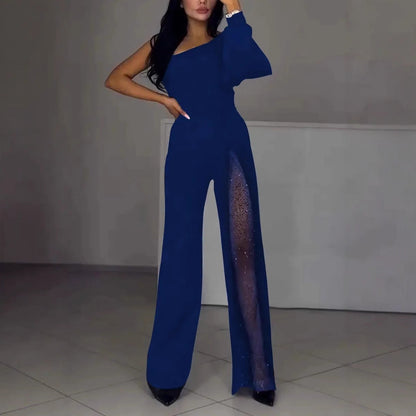 Eleganter Damen Jumpsuit Pailletten Detail