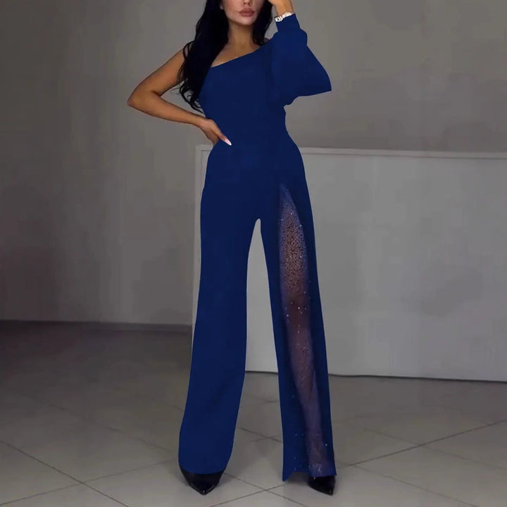 Eleganter Damen Jumpsuit Pailletten Detail
