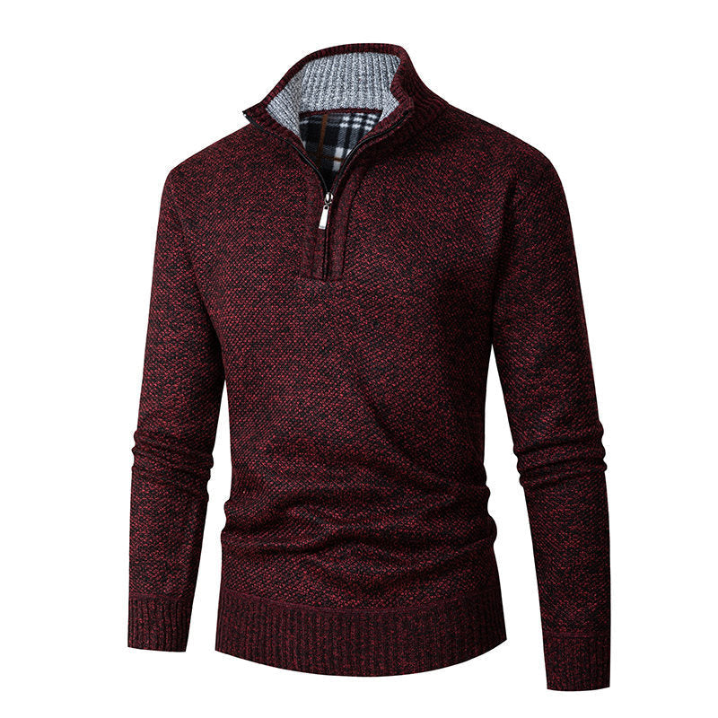 Herren Pullover Hochkragen Reißverschluss Praktisch