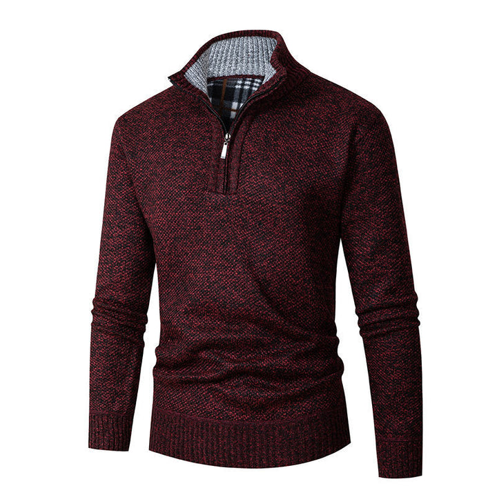 Herren Pullover Hochkragen Reißverschluss Praktisch