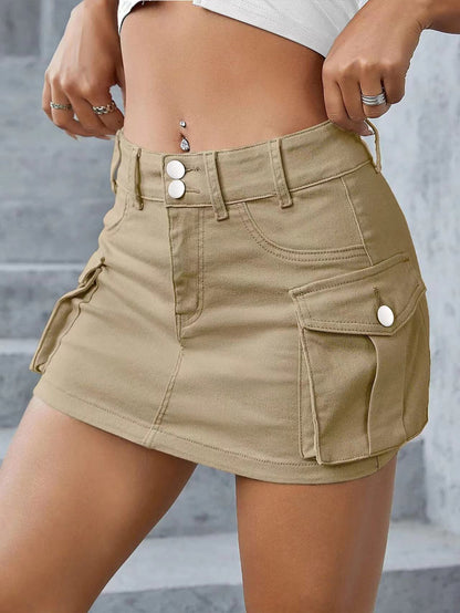Damen Mode Denim Cargo-Hose mit vielen Taschen
