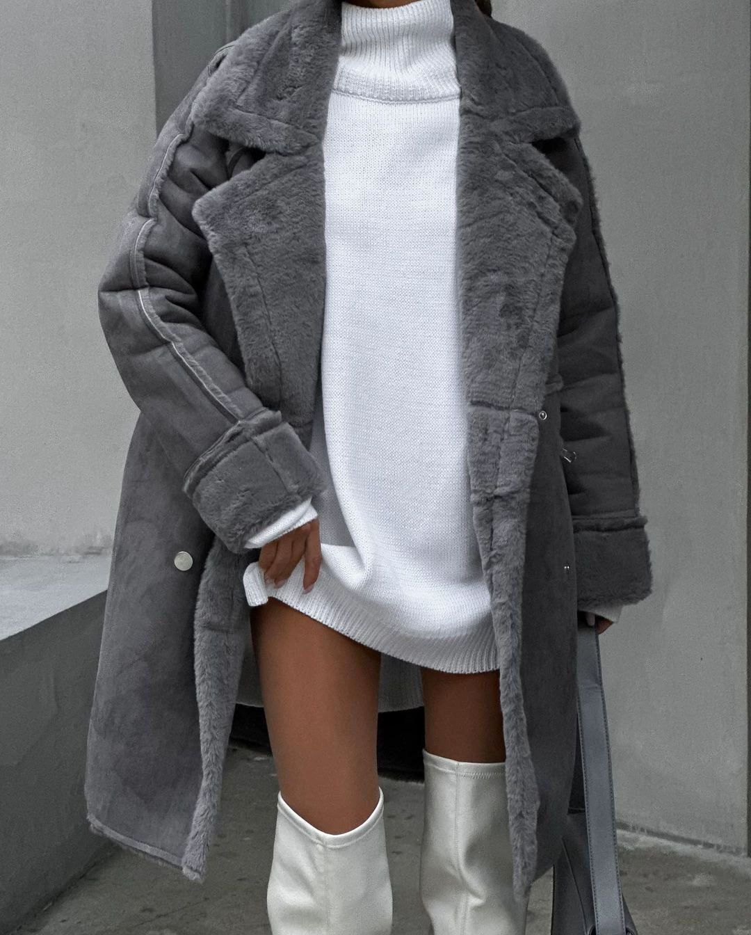 Damen Teddy Mantel Weich Winterlich - IdealeKleiden