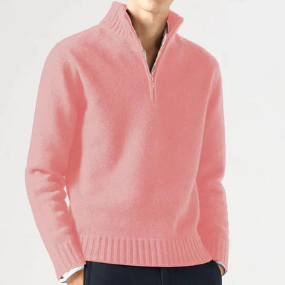 Luxus Herren Pullover Halbzipp Reißverschluss