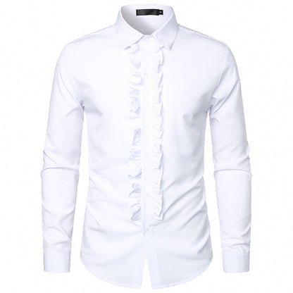 Herren Hemd Elegant Rüschen Design