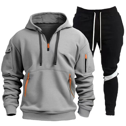 Herren Sport Outfit Hoodie Jogginghosen Set