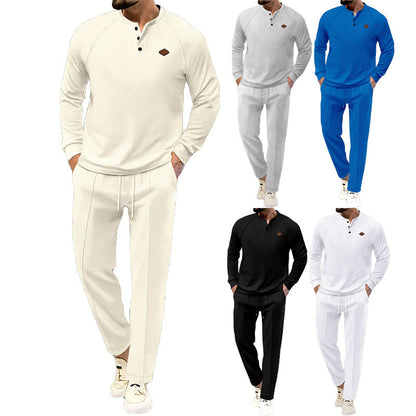 Herren Freizeitanzug Elegant Knöpfe und Stilvolle Taschen - IdealeKleiden