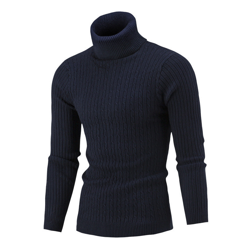 Herren Rollkragenpullover Hochwertig Strick Luxus Design