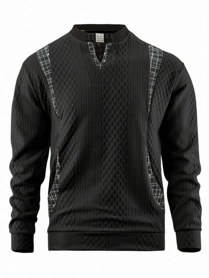 Herren Strickpullover Modern Karomuster Elegantes Design