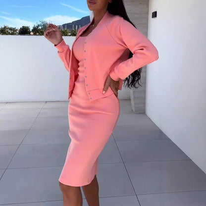 Elegantes Unterkleid Figurformend Midi Lang Ärmellos