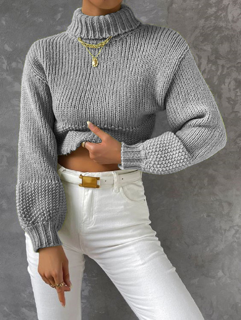 Damen Pullover Modern Voluminöse Ärmel