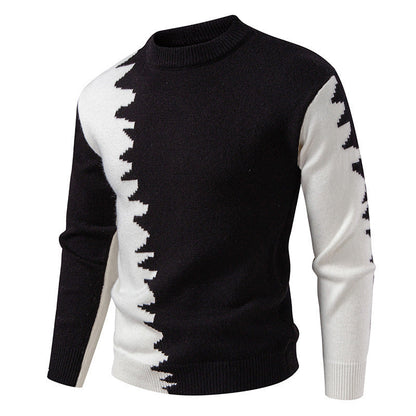 Herren Pullover Modern Farbverlauf Rundhals