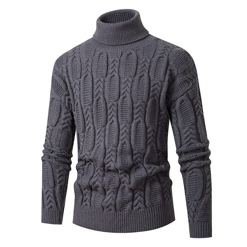 Herren Rollkragenpullover Strukturiert Elegantes Design
