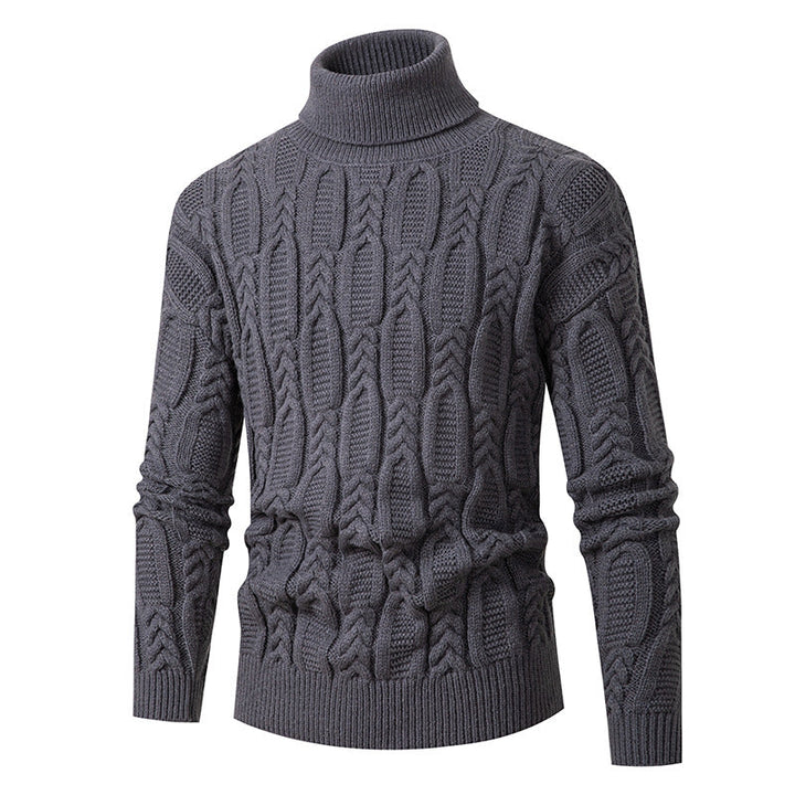 Herren Rollkragenpullover Strukturiert Elegantes Design