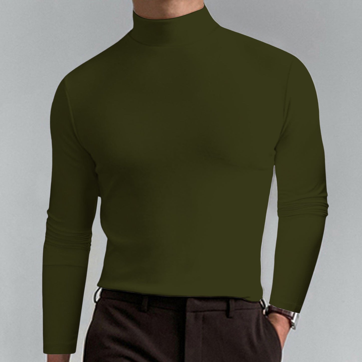 Herren Rollkragenpullover Fein Baumwolle Elegantes Design