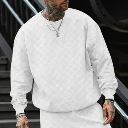 Herren Oversize Pullover Bequem Großzügig Strukturiert