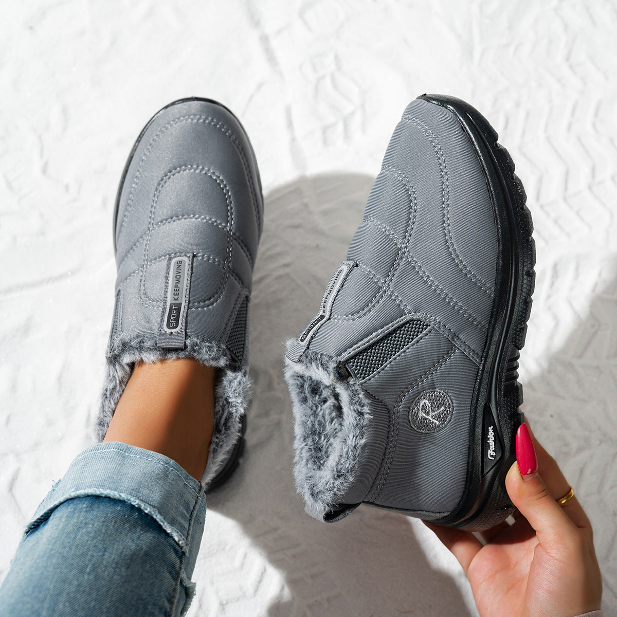 Damen Winterstiefel Sportlich Warm