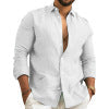 Herren Leinenhemd Sommer Bequem Elegant