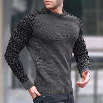 Herren Strickpullover Grafisches Muster Trendy Style