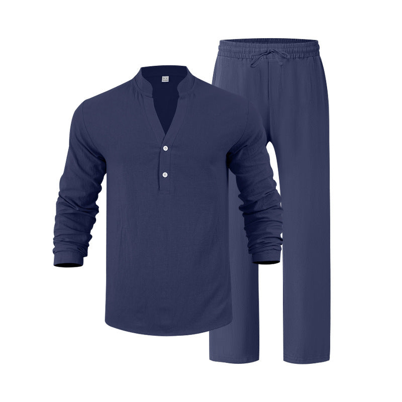 Herren Homewear-Set Bequem Elegant Lang