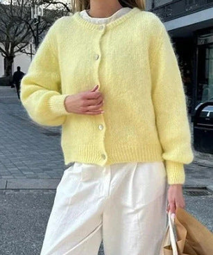 Weicher Damen Cardigan Mohair Kuscheljacke