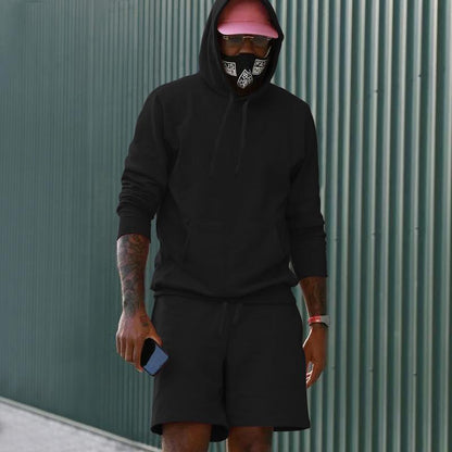 Herren Sportset Sweat Hoodie Shorts Komfort