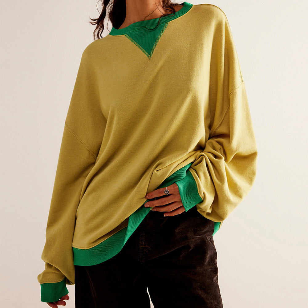 Damen Sweatshirt Oversized Weich Modern