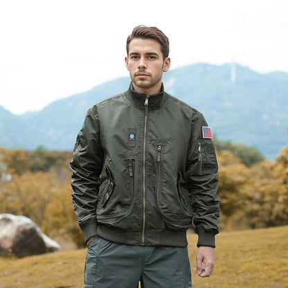 Herren Bomberjacke Isoliert Modern Praktisch