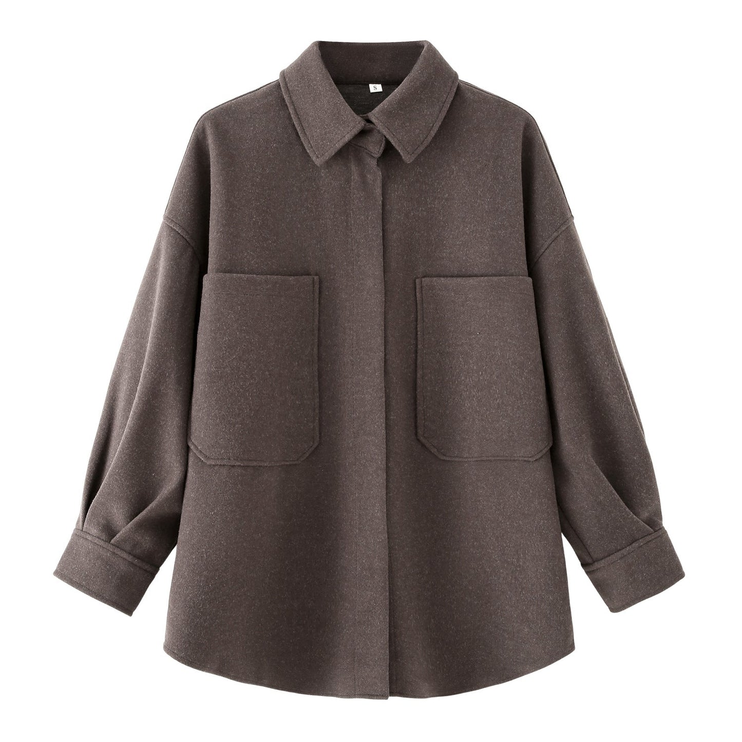 Damen Wolljacke Oversized mit Taschen und Chic Design