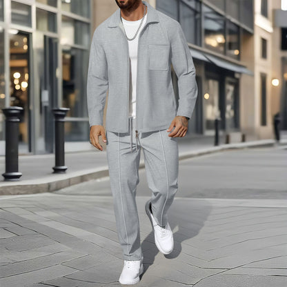 Herren Zweiteiler Lässig Elegant Slim Fit