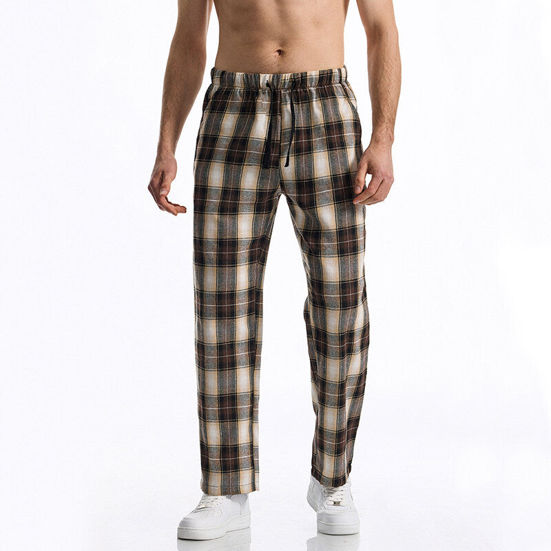 Herren Pyjamahose Weich Flanell Bequem