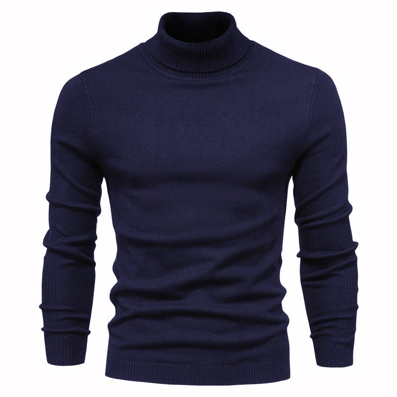 Herren Pullover Hochkragen Feinripp Optimaler Style