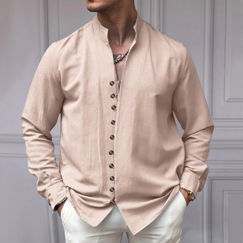 Herren Langarmhemd Modern Knöpfe Elegantes Design