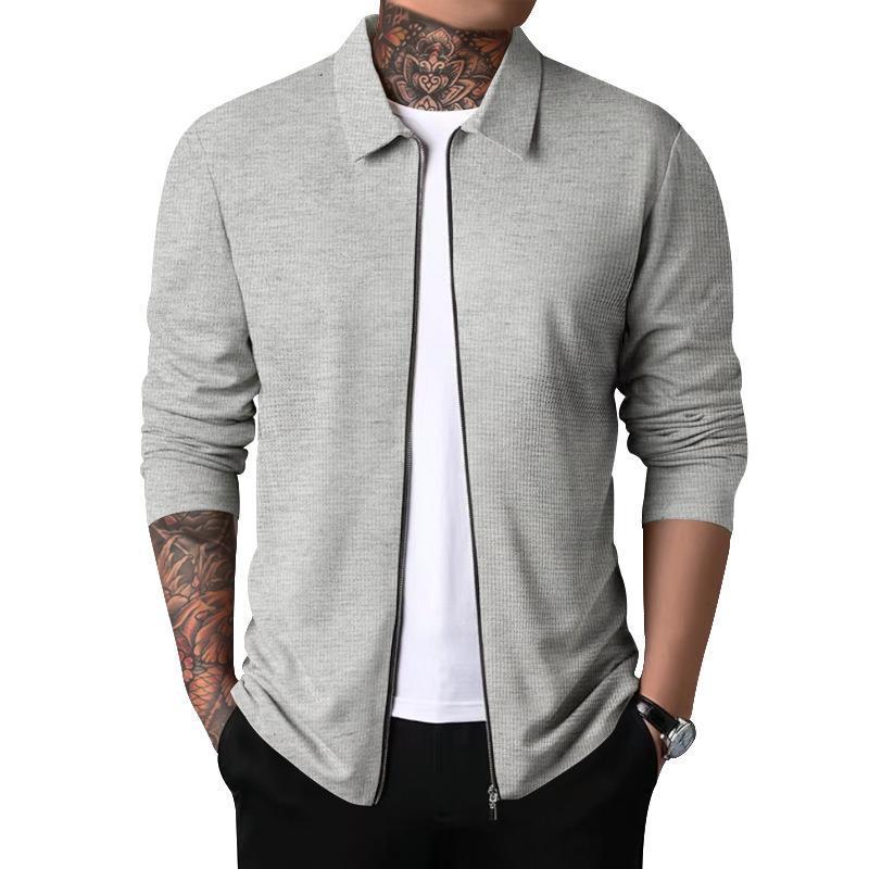 Herren Outdoor-Jacke Reißverschluss Strukturiertes Design