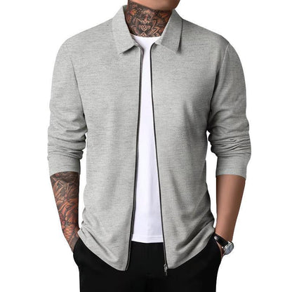 Herren Outdoor-Jacke Reißverschluss Strukturiertes Design