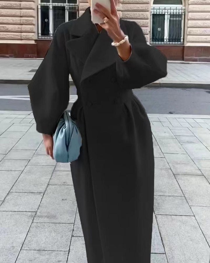 Elegante Damenjacke Lang Leder Optik